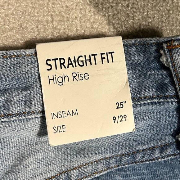 NWT S.O.N.G. High Rise Straight Distressed Cropped BUTTON FLY Jeans Size 9/29 - Picture 12 of 14